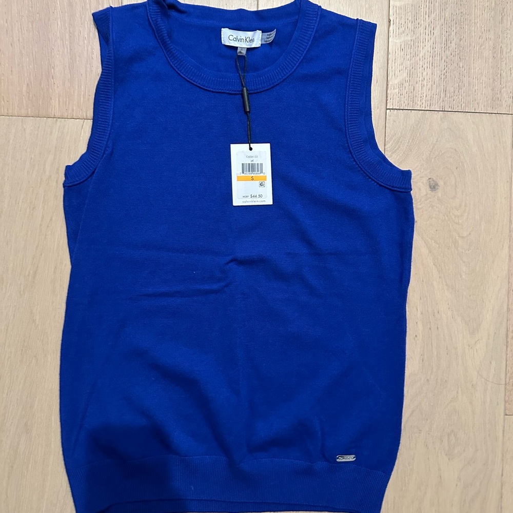 Calvin Klein Blue Sweater Tank